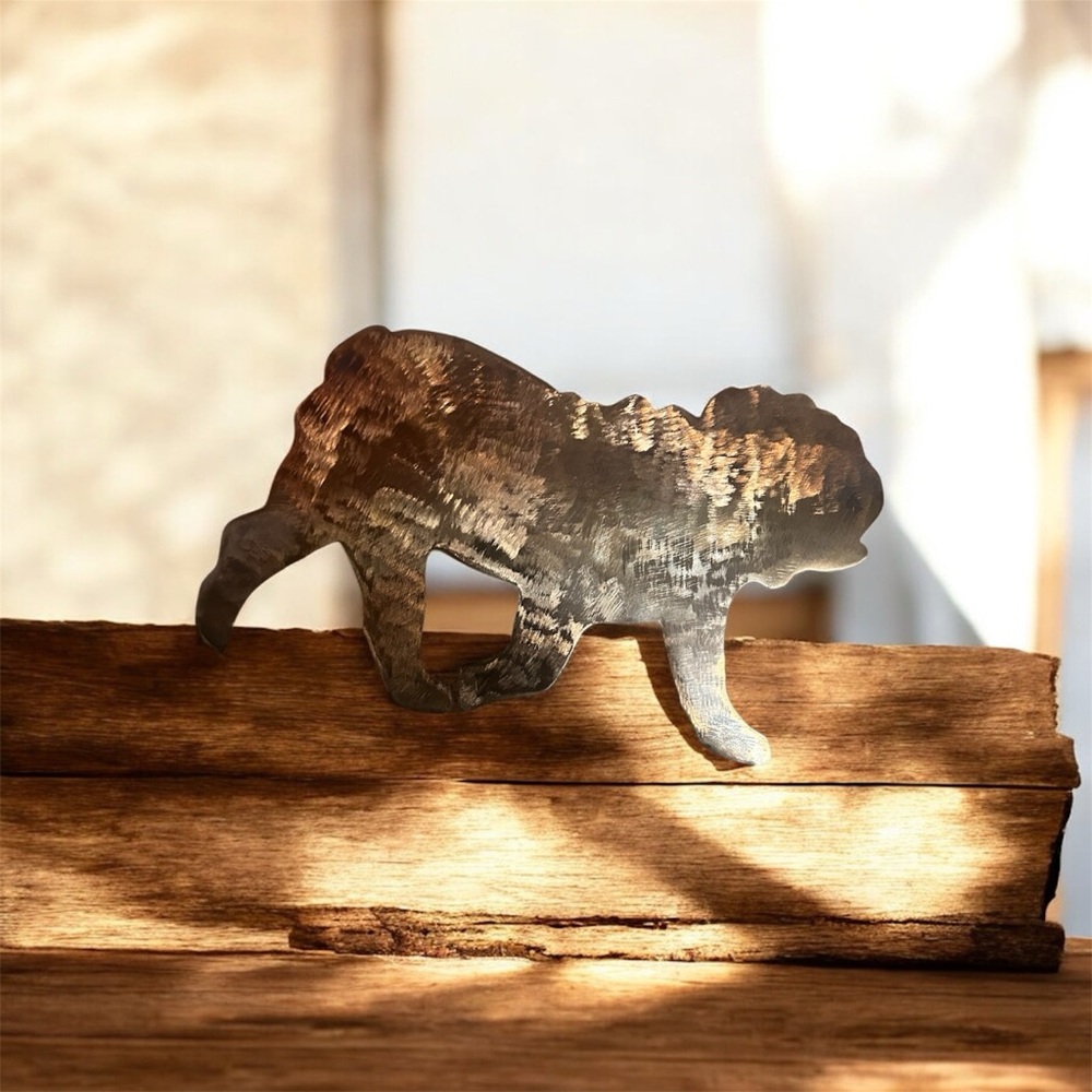 English Bulldog Metal Silhouette Decor